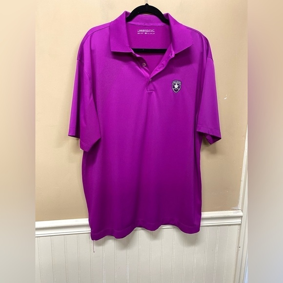 Nike Golf Dri Fit Belleair CC Purple Polo Shirt Size XL - Picture 1 of 6